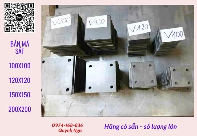 Bản mã sắt 100x100 và nhiều loại khác sẵn có tại xưởng Quỳnh Nga