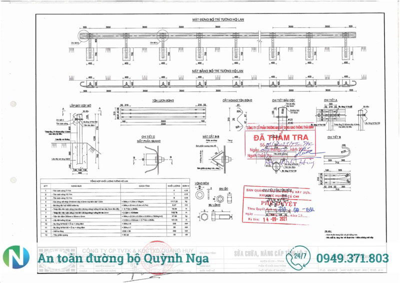 Bản vẽ Hộ lan tôn sóng tại TP Hồ Chí Minh