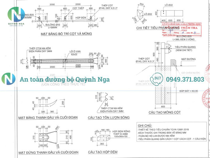 Bản vẽ hộ lan tôn sóng tại Đà Nẵng