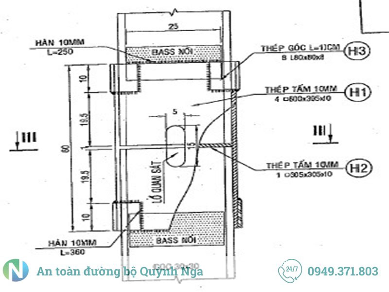 Bản vẽ hộp nối cọc bê tông 30x30cm