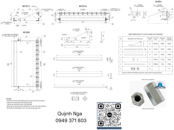 Bản vẽ khung lưới chắn rác 