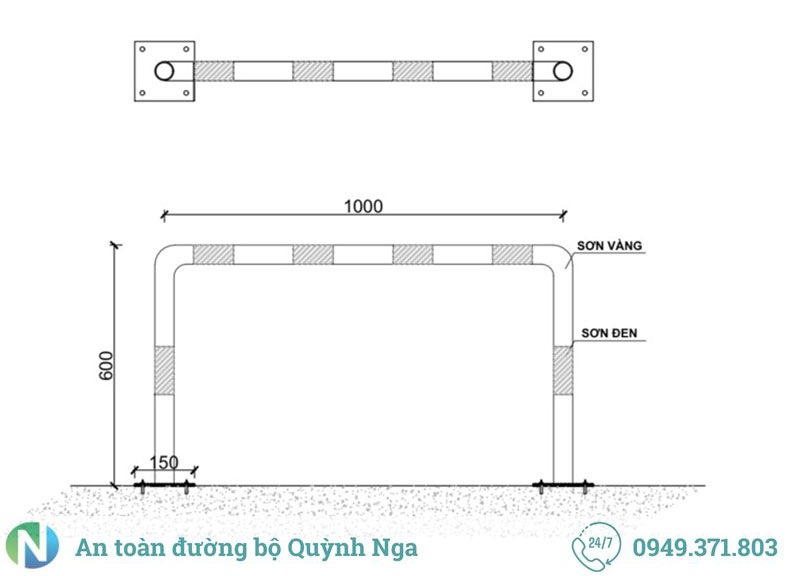 Bản vẽ rào chắn giao thông