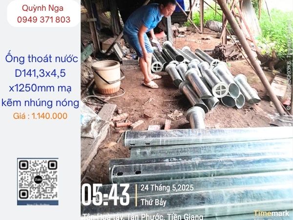 Báo giá ống thoát nước mạ kẽm nhúng nóng D141 Báo giá ống thoát nước mạ kẽm nhúng nóng D141
