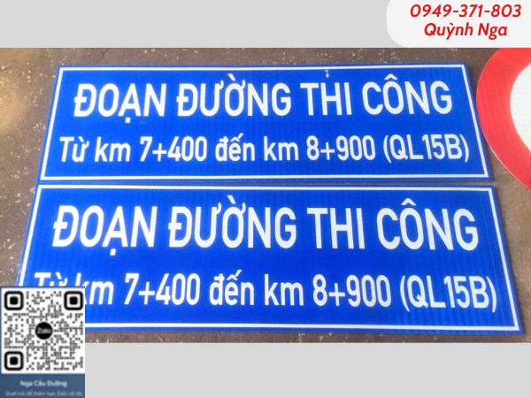 Biển báo 440 Đoạn đường thi công cung cấp tại dự án QL15B Hà Tĩnh