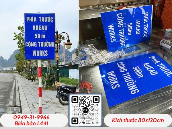 Biển báo I.441 Phía trước công trường 50m tại Hà Nội