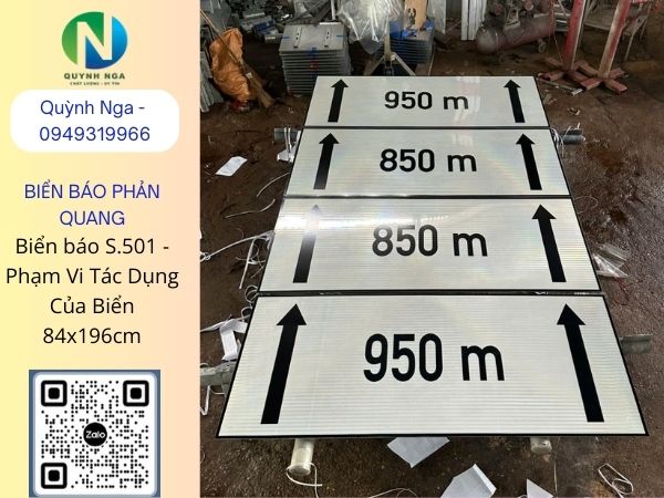 Biển báo S501 Phạm vi tác dụng của Biển KT84x196 Cao tốc