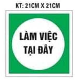 Biển báo an toàn điện -Làm việc tại đây