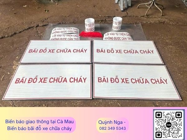 Biển báo bãi đỗ xe chữa cháy phản quang