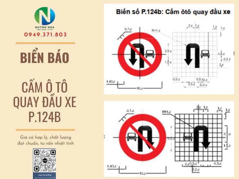 Biẻn cấm ô tô quay đầu P.124b