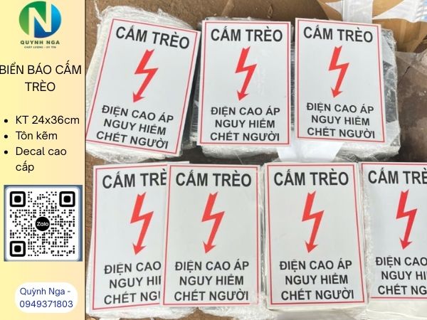 Biển báo cấm trèo, Biển báo trạm biến áp