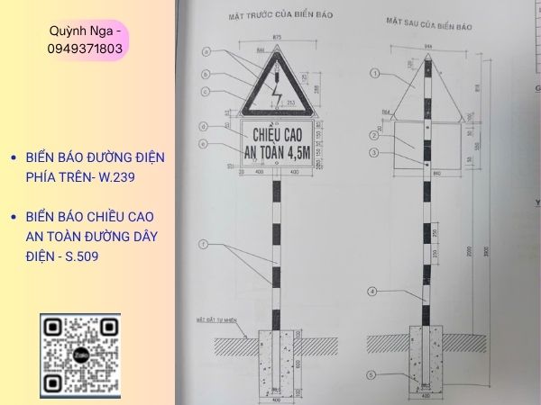 Biển báo chiều cao an toàn điện