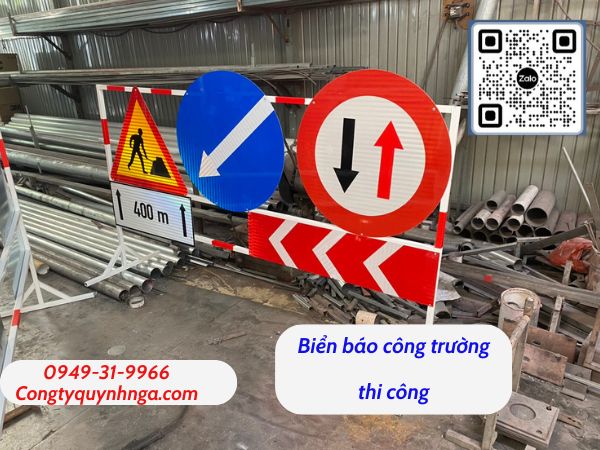 Biển báo Công trường đang thi công tại dự án Cao Tốc Lộ Tẻ Rạch Sỏi Kiên Giang