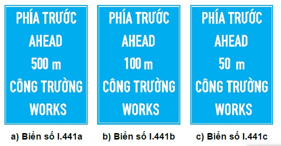 Biển báo công trường đang thi công