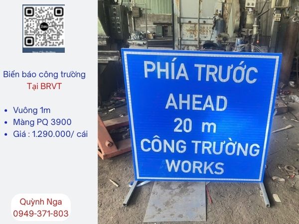 Mẫu biển báo Công trường di động tại dự án đường Nguyễn An Ninh, Vũng Tàu