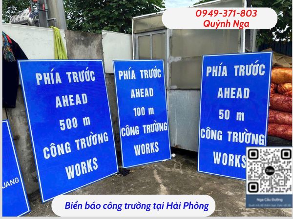 Biển báo công trường tại Hải Phòng