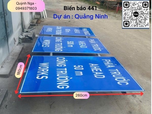 Biển báo công trường kích thước 180x260cm tại Dự án Quảng Ninh Biển báo công trường kích thước 180x260cm tại Dự án Quảng Ninh