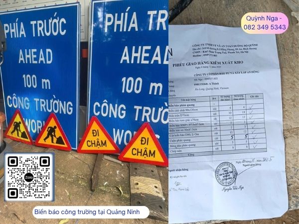 Biển báo Công trường thi công do Quỳnh Nga cung cấp tại dự án QL18 Hạ Long, Quảng Ninh Biển báo Công trường thi công do Quỳnh Nga cung cấp tại dự án QL18 Hạ Long, Quảng Ninh
