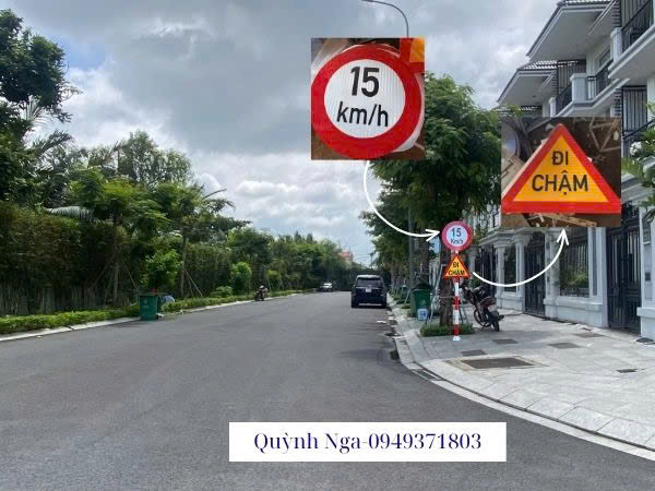 Biển báo đi chậm và biển báo tốc độ 15km/h trong khu dân cư Biển báo đi chậm và biển báo tốc độ 15km/h trong khu dân cư