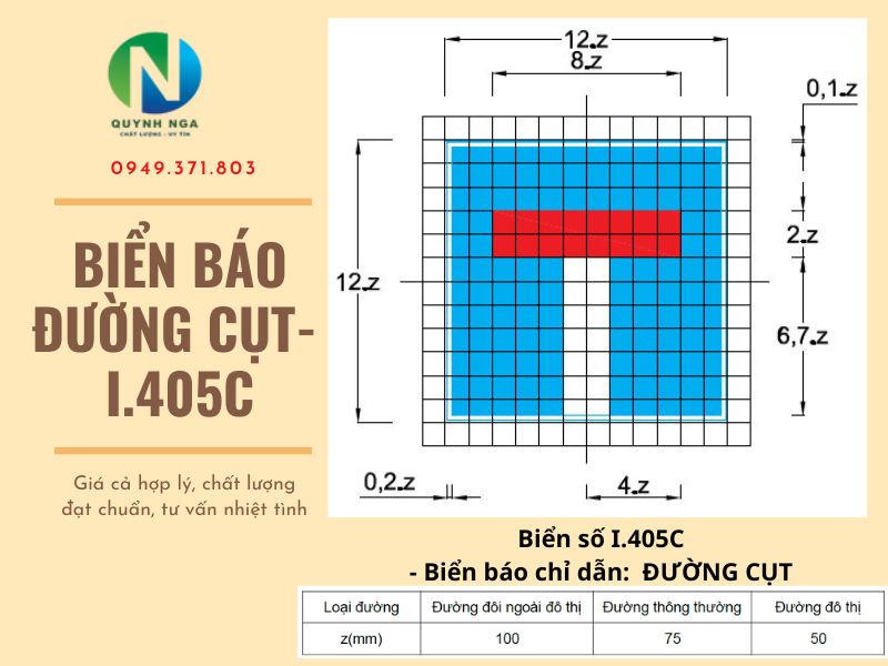 Biển báo đường cụt I.405c