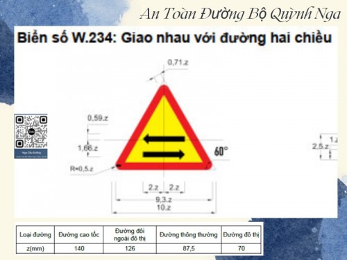 Biển Báo Đường 2 Chiều W.204 Và Giao Nhau Đường 2 Chiều W.234