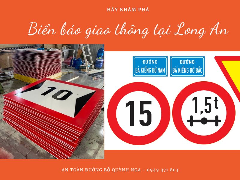 Biển báo giao thông tại Long An