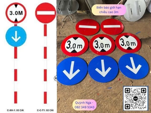 Biển báo giới hạn chiều cao 3m - Dự án tại Hà Nội