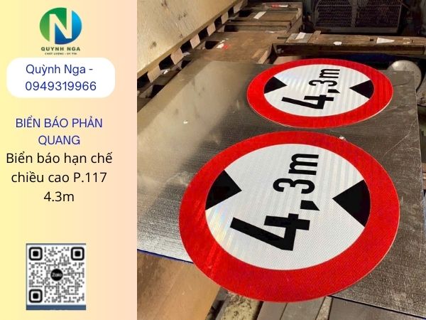 Biẻn báo hạn chế chiều cao 4.3m - Đường kính D87.5cm