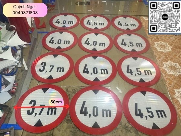 Biển báo hạn chế chiều cao phản quang đường kính D50cm