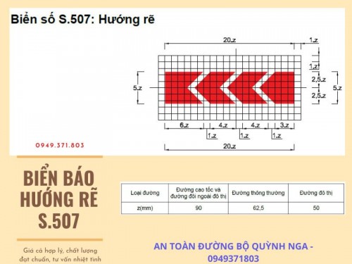 Biển Báo Hướng Rẽ S.507