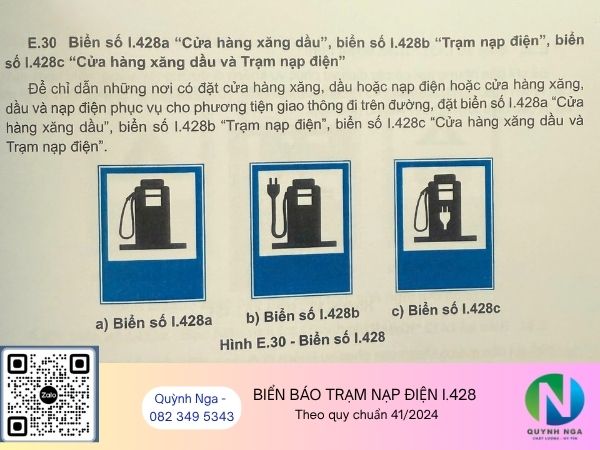 Quy định về Biển báo I.428 các loại theo quy chuẩn 41/2024
