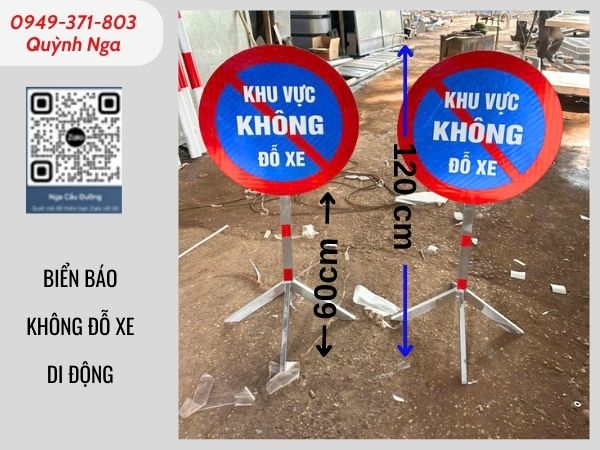 Biển báo không đỗ xe di động , có phản quang