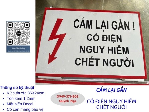 Cung Cấp biển báo nguy hiểm điện cấm lại gần tại dự án TP Hồ Chí MInh