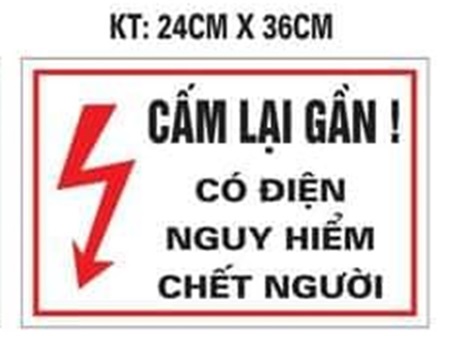 Biển báo nguy hiểm điện Cấm lại gần