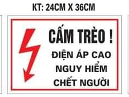 CẤM TRÈO! ĐIỆN ÁP CAO NGUY HIỂM CHẾT NGƯỜI