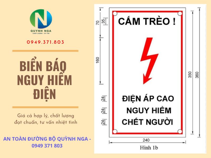 Biển Báo Nguy Hiểm Điện - Quy Định Kích Thước Và Báo Giá