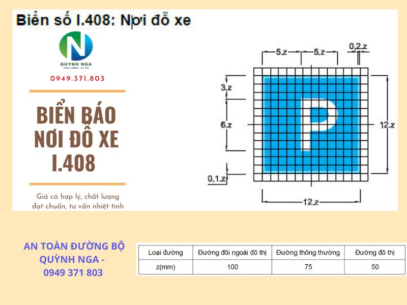 Biển báo nơi đỗ xe I.408