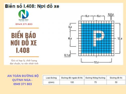 Biển Báo Nơi Đỗ Xe I.408, I.408a và I.446