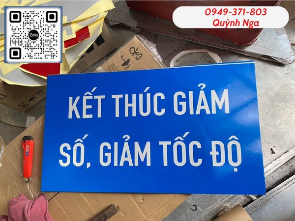 Biển báo  Kết thúc giảm số, giảm tốc độ