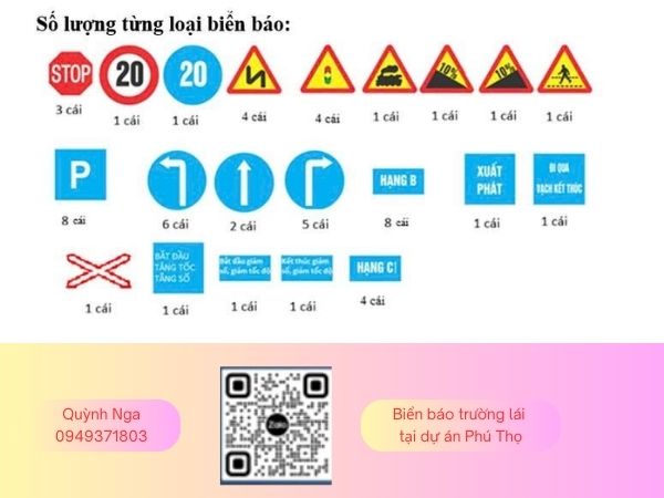 Biển báo giao thông cho dự án trường lái tại Phú Thọ Biển báo giao thông cho dự án trường lái tại Phú Thọ