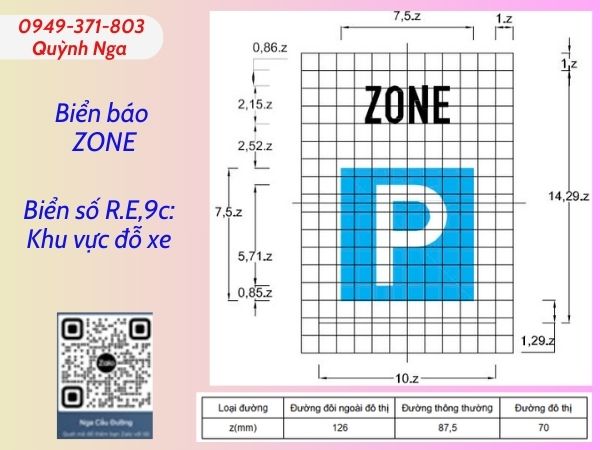 Biển báo R.E,9c - Khu Vực Đỗ Xe