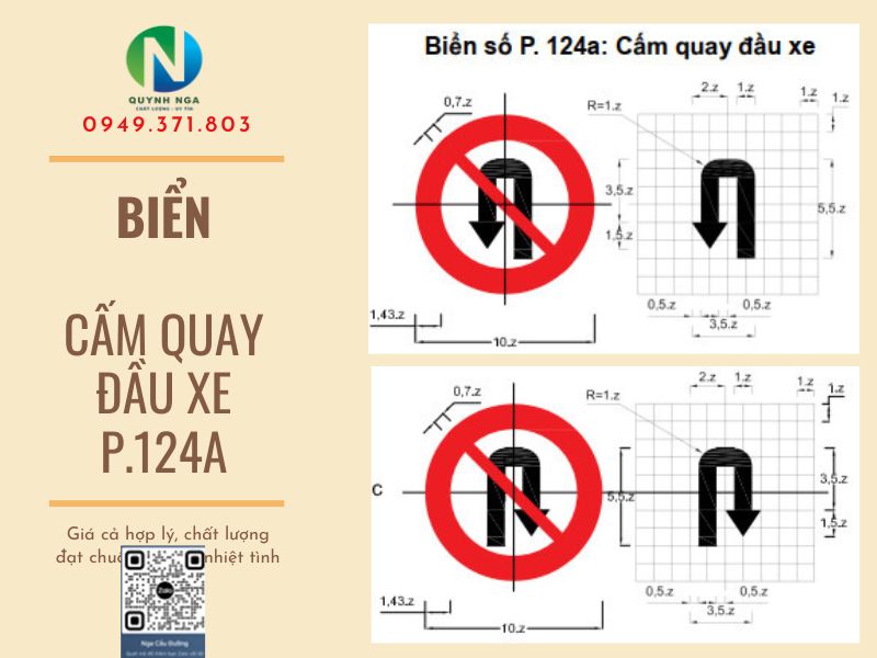 Biển Báo Cấm Quay Đầu Và Cấm Rẽ - P.124