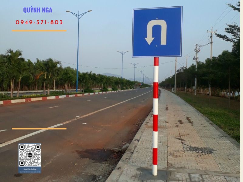 Biển báo chỗ quay xe lắp đặt những nơi cần quay xe an toàn