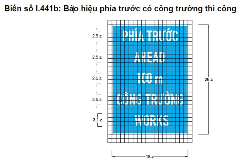 PHÍA TRƯỚC AHEAD 100M CÔNG TRƯỜNG WORKS