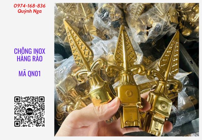 Chông inox hàng rào mẫu QN01