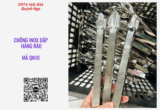 Mẫu chông inox hàng rào đầu dập QN10