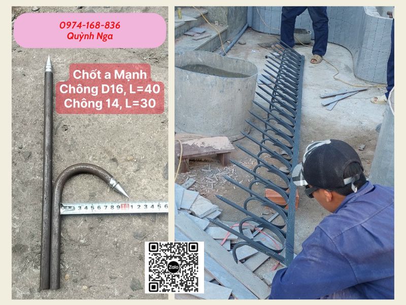 Mẫu Chông rào sắt D16 