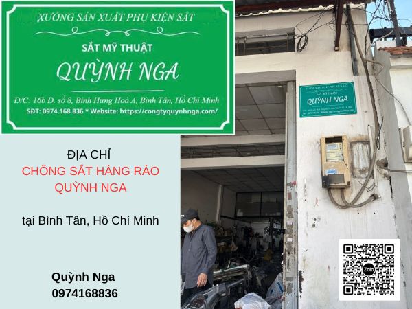 Địa chỉ xưởng sản xuất Chông sắt Quỳnh Nga - tại Bình Tân, TP Hồ chí Minh