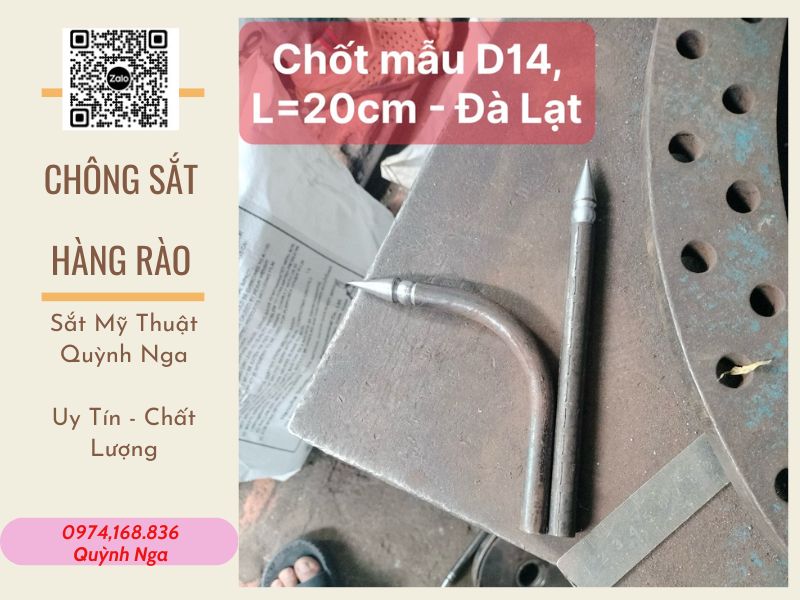 Chông sắt hàng rào tại Đà Lạt