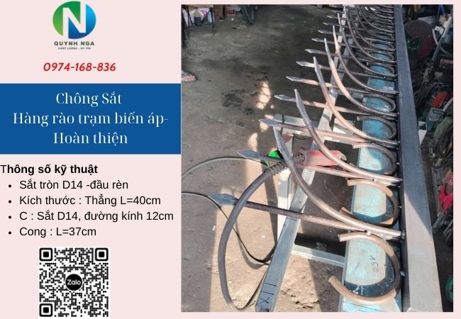 Chông sắt hàn hoàn thiện tại xưởng Quỳnh Nga tại Hồ Chí Minh