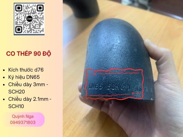 Thông số kỹ thuật co thép D76